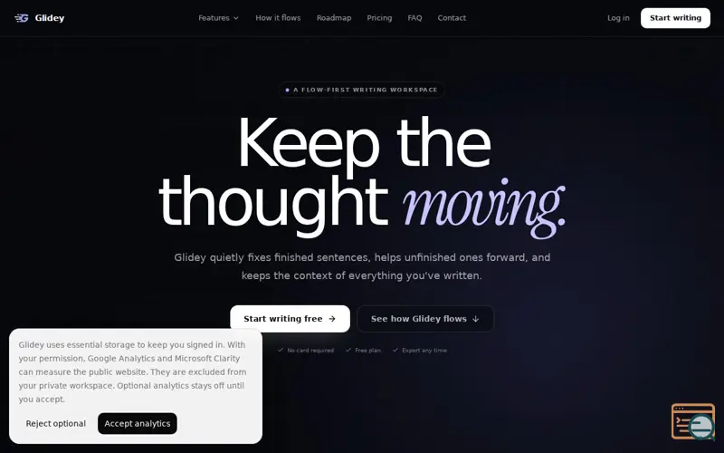 Screenshot of Glidey