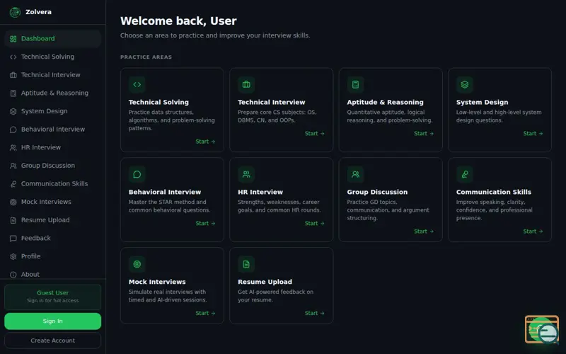Screenshot of Zolvera