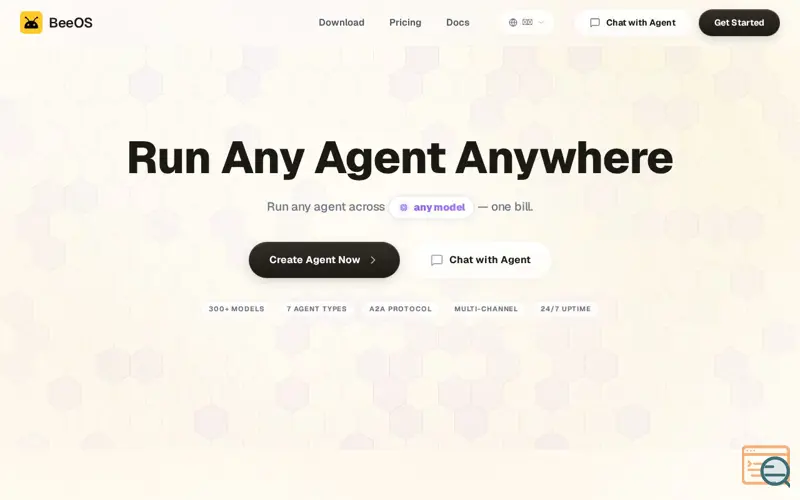Screenshot of BeeOS -  AI Agent Runtime+
