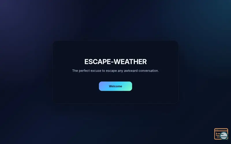 Screenshot of escape-weather