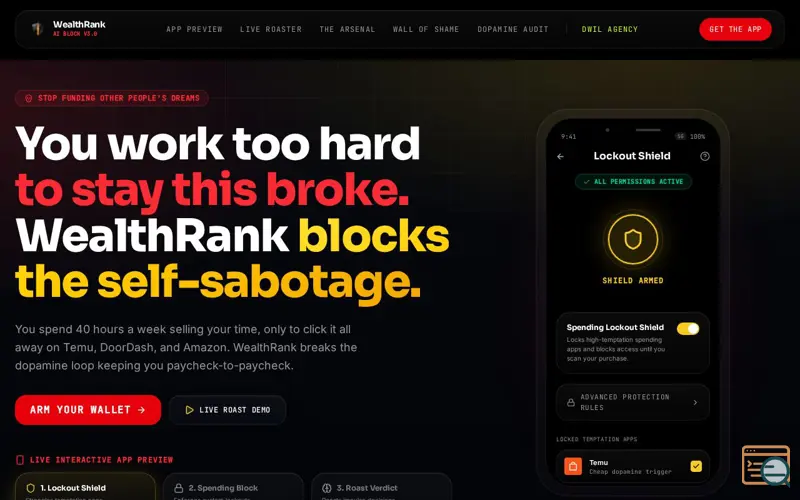 Screenshot of Wealth Rank