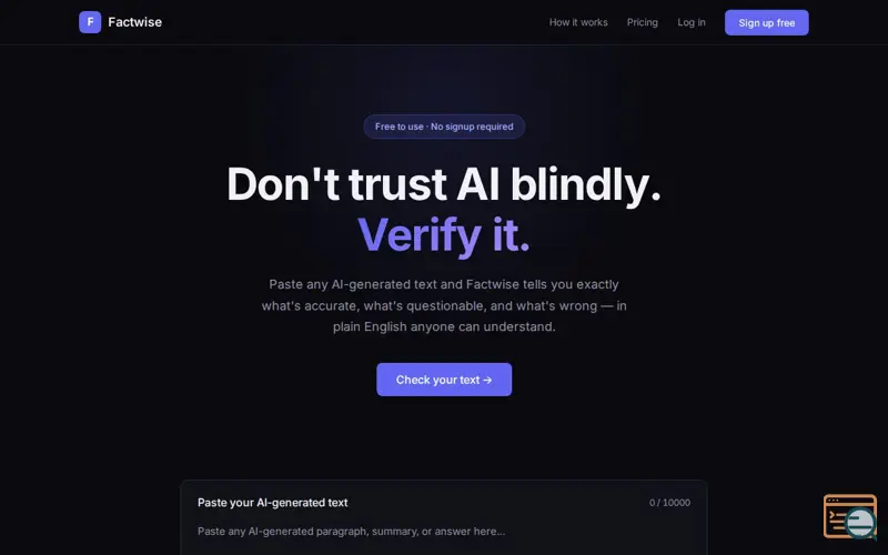 Screenshot of Factwise