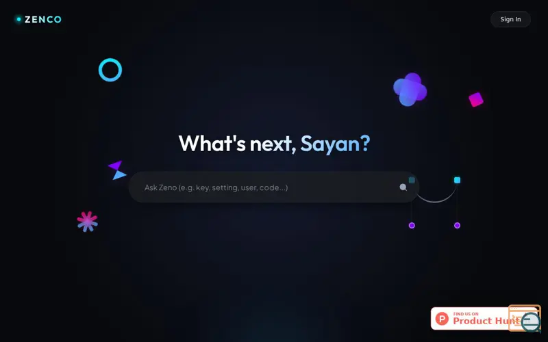 Screenshot of zenco
