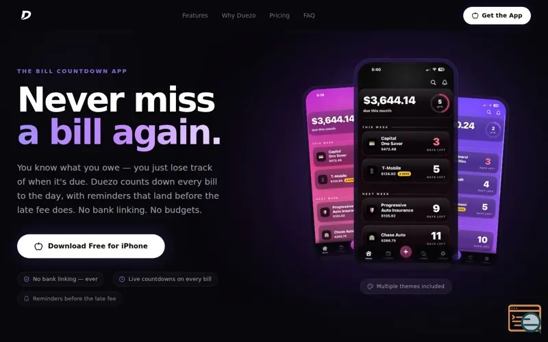 Screenshot of Duezo