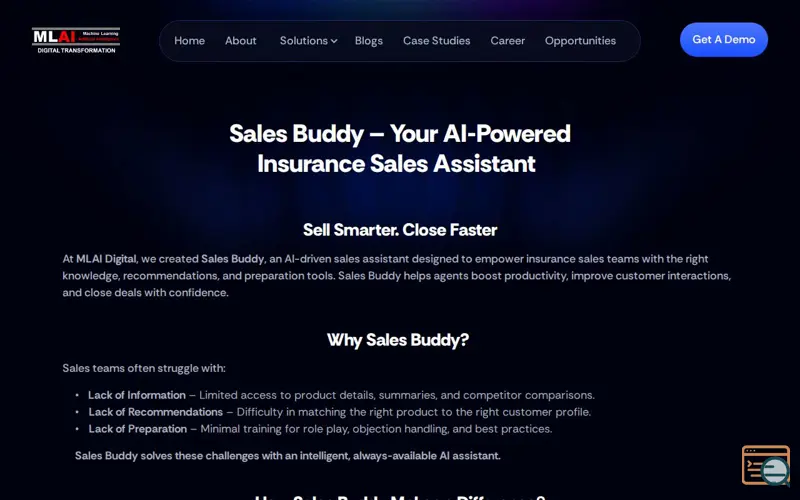Screenshot of Sales Buddy