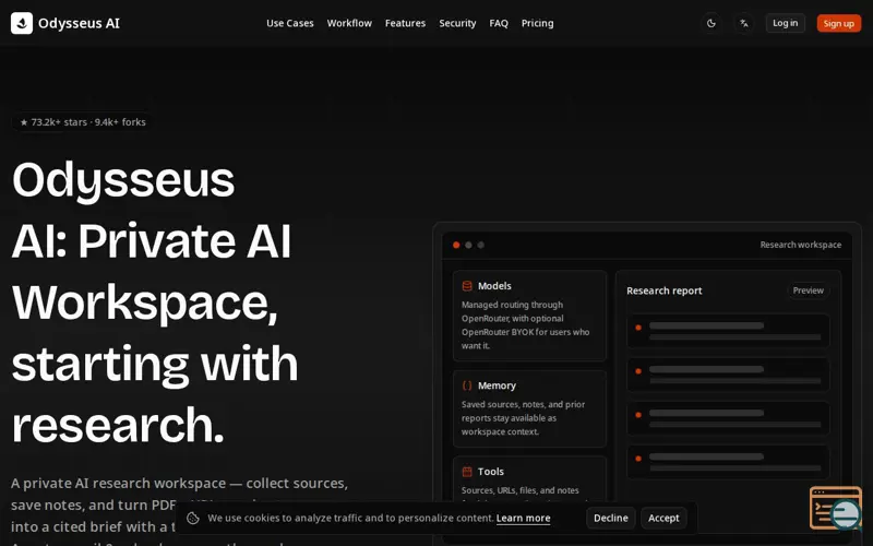 Screenshot of Odysseus AI