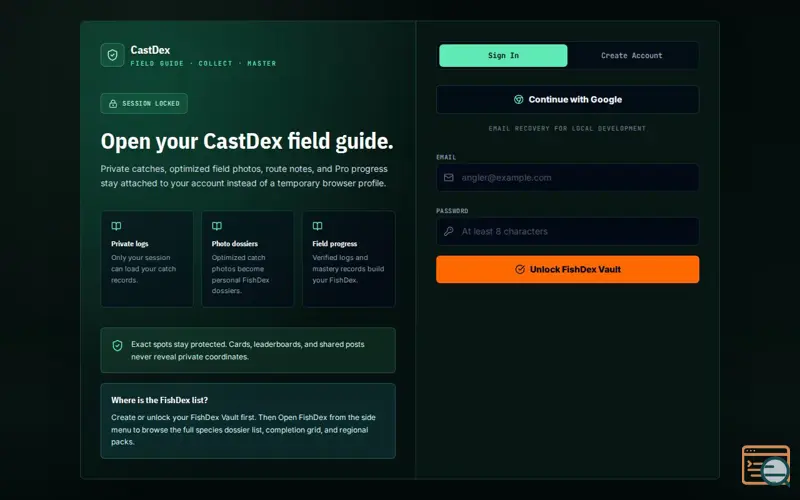 Screenshot of CastDex