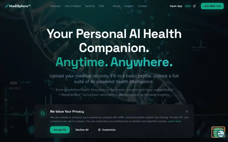 Screenshot of MediSphere™