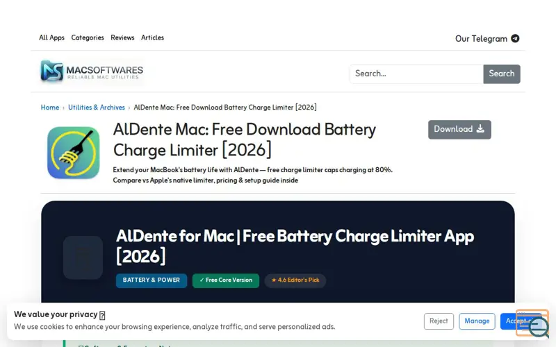 Screenshot of MacSoftwares