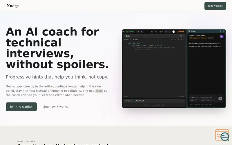Screenshot of Nudge