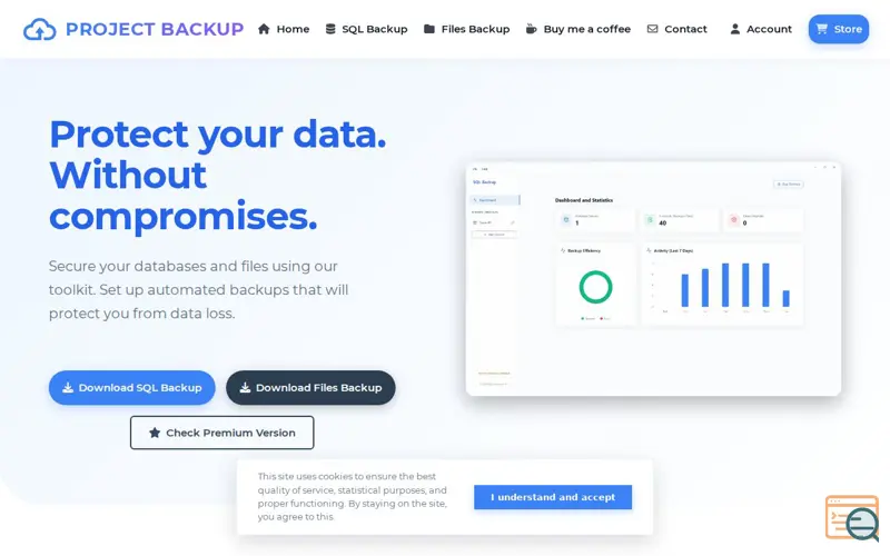 Screenshot of Project Backup