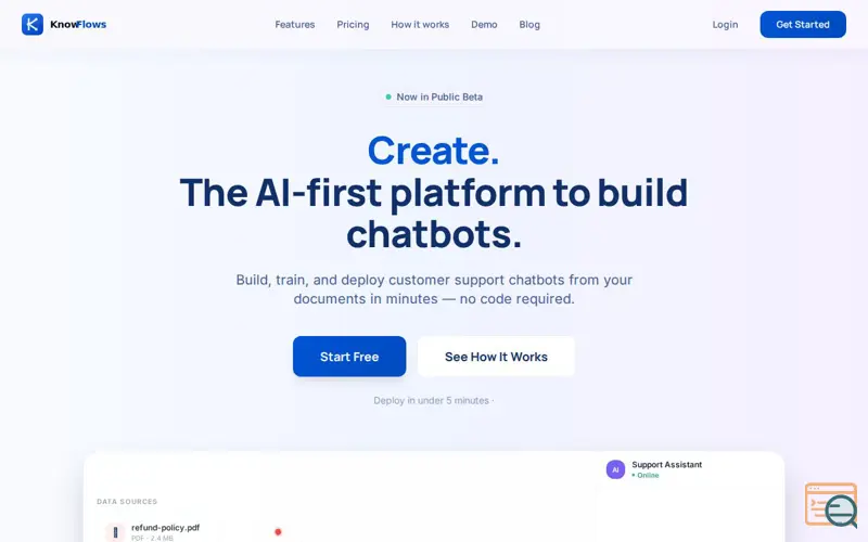 Screenshot of KnowFlows, a launch using Forward Email