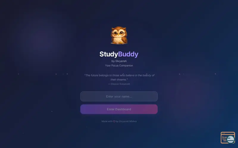 Screenshot of StudyBuddy by Divyansh