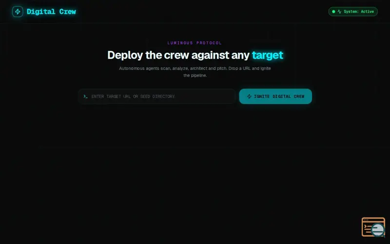 Screenshot of Digital Crew — Luminous Protocol
