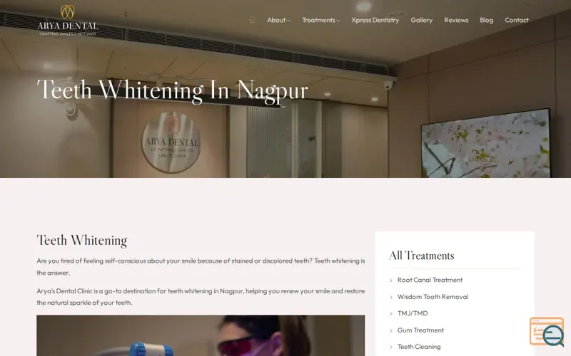 Screenshot of Teeth Whitening in Nagpur