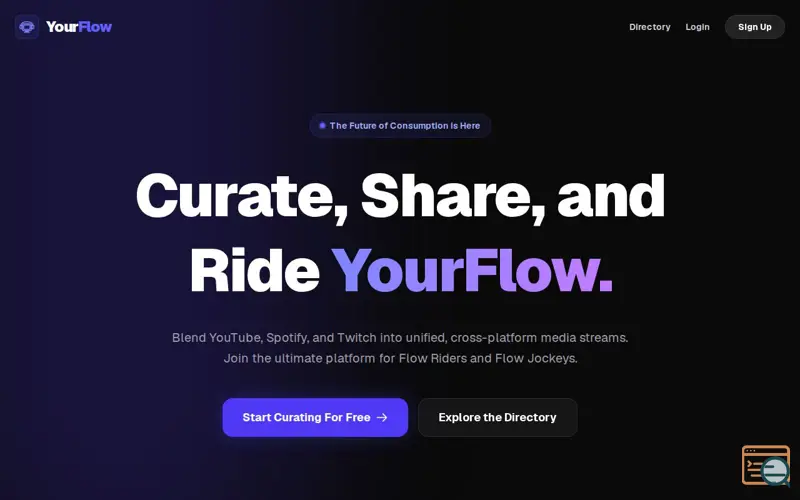 Screenshot of YourFlow | The Future of Consumption