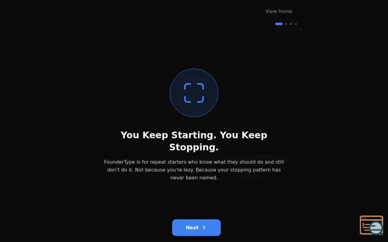 Screenshot of FounderType