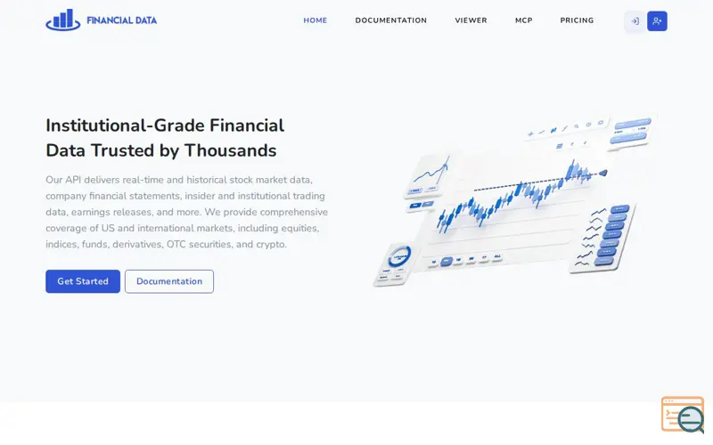 Screenshot of FinancialData.Net