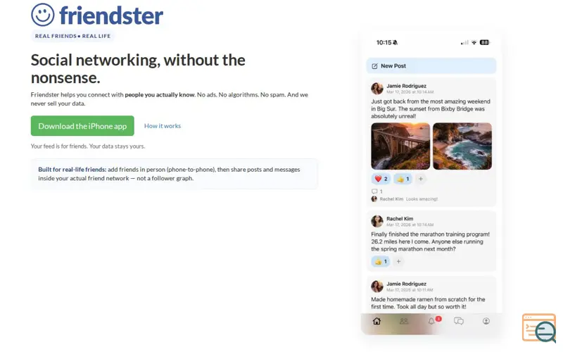 Screenshot of Friendster