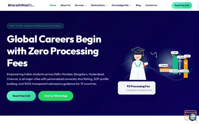 Screenshot of BharathRise.com