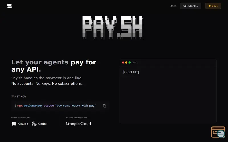 Screenshot of pay.sh