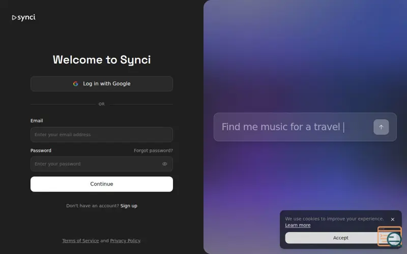 Screenshot of Synci