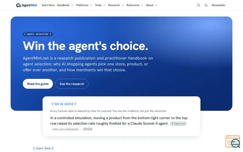 Screenshot of Agentmint