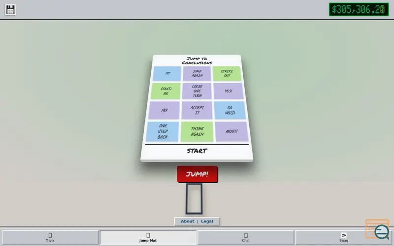 Screenshot of Jump to Conclusions Mat