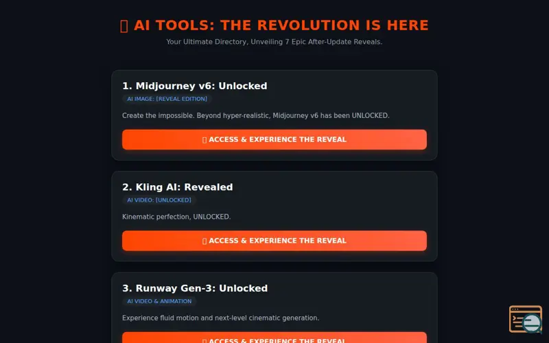 Screenshot of Top AI Tools Hub