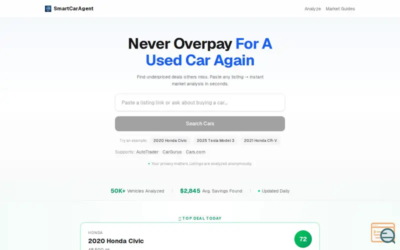 Screenshot of SmartCarAgent