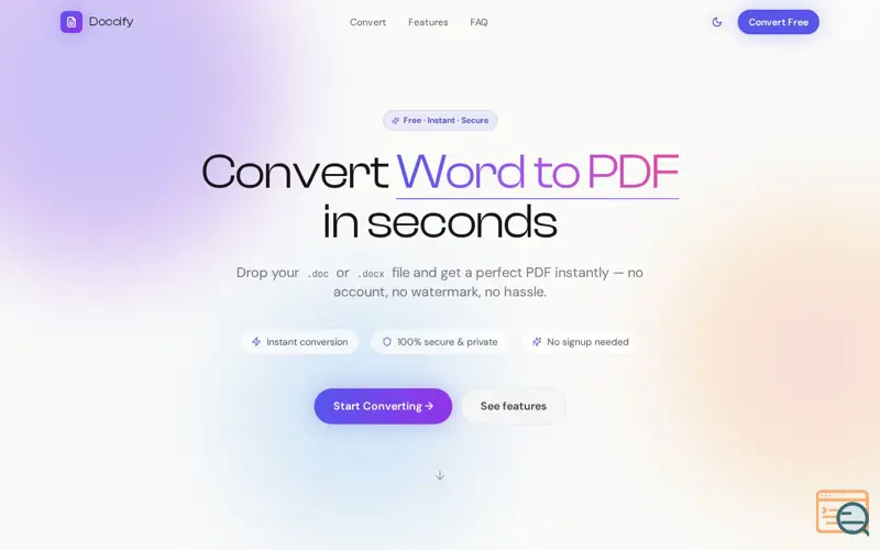 Screenshot of Doccify
