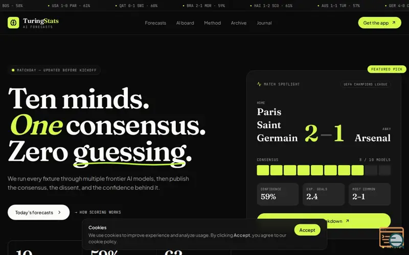 Screenshot of TuringStats