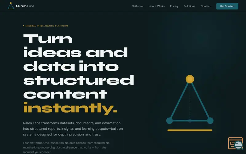 Screenshot of Nilam Labs - Intelligence Platform
