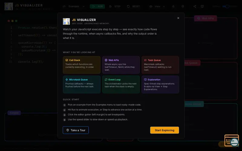 Screenshot of JS Visualizer