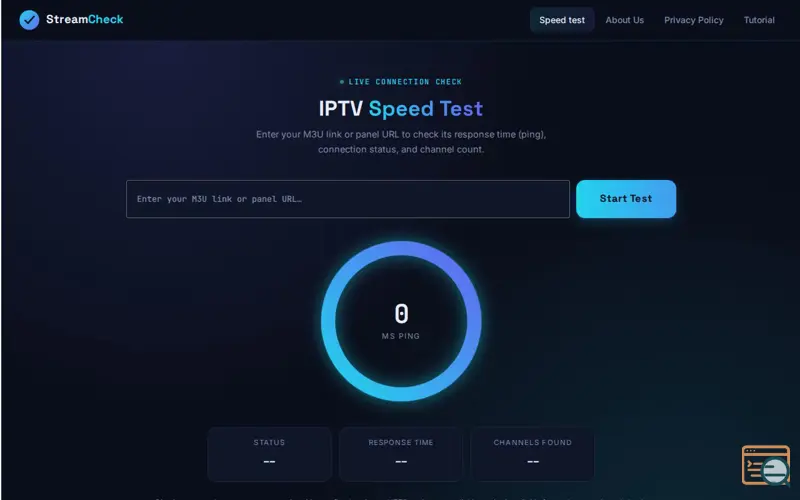 Screenshot of Speed Test Stream
