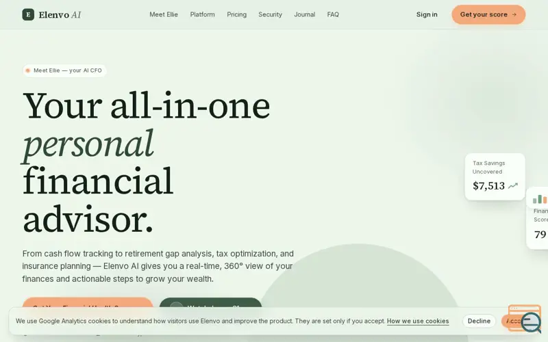 Screenshot of Elenvo