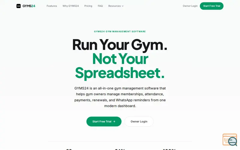 Screenshot of Gym Management Software