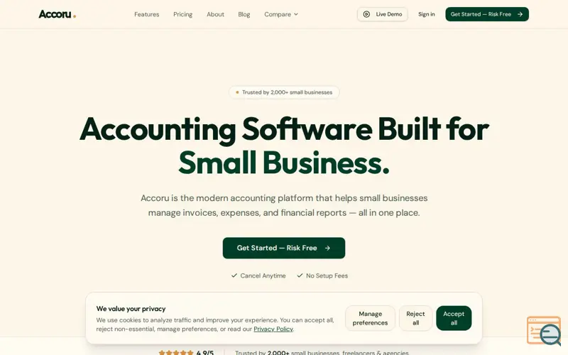 Screenshot of Accoru