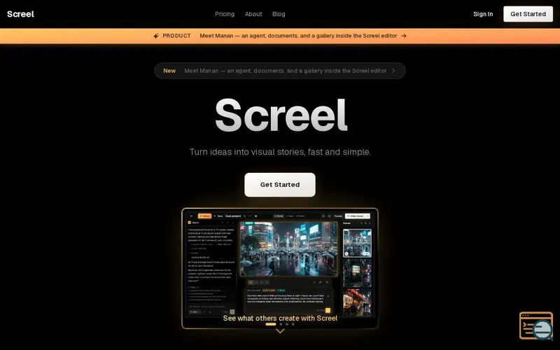Screenshot of Screel