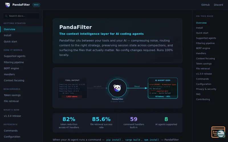 Screenshot of PandaFilter