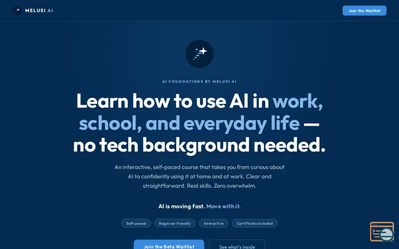 Screenshot of Melusi AI