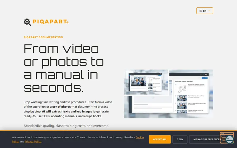 Screenshot of PIQAPART
