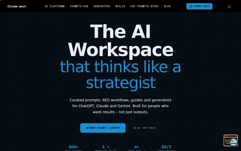 Screenshot of cloud.work