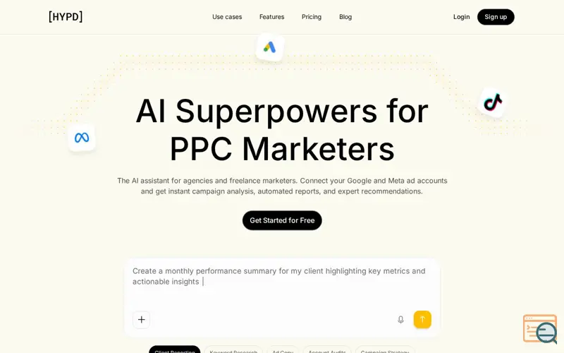 Screenshot of HYPD AI, a launch using CCM19