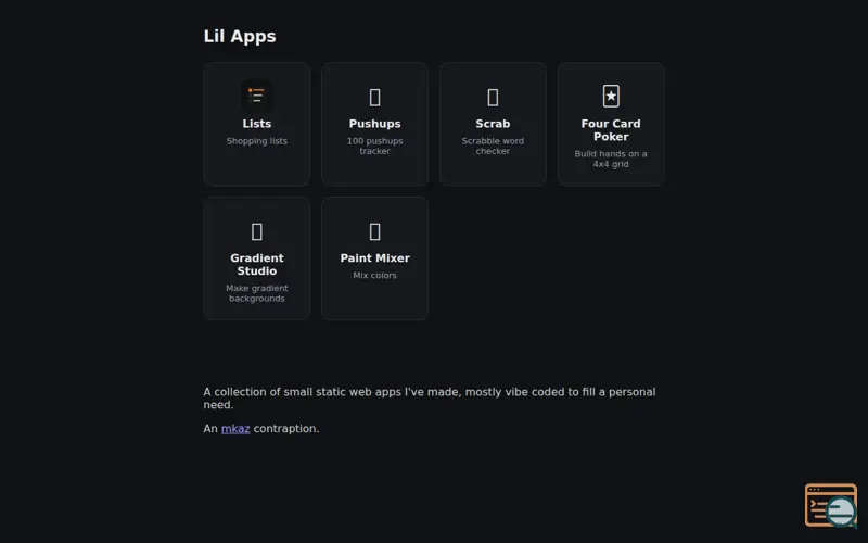 Screenshot of Lil Apps