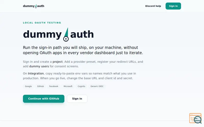Screenshot of dummyÔauth