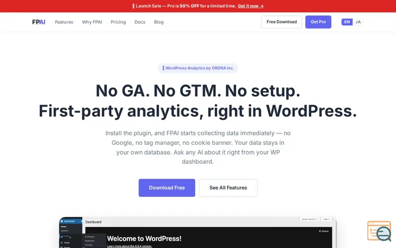 Screenshot of FPAI – First-Party AI Analytics