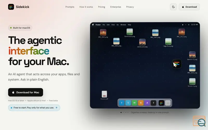 Screenshot of Sidekick™