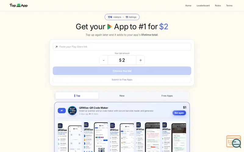 Screenshot of TopAndroidApp