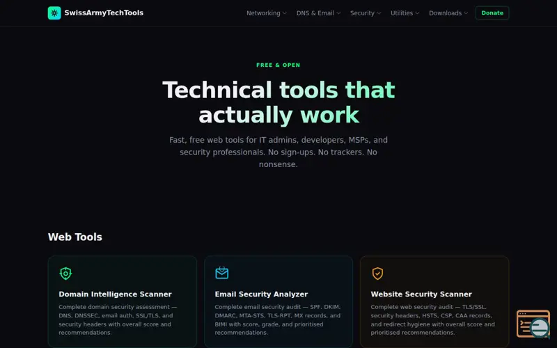 Screenshot of SwissArmyTechTools